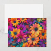 Hübsche Blume farbenfrohe Blumenmuster Schöne Auss Postkarte (Vorne/Hinten)