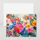 Hübsche Blume farbenfrohe Blumenmuster Schöne Auss Postkarte (Vorne/Hinten)