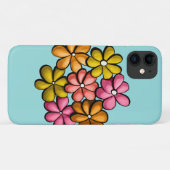 Hübsche Blume farbenfrohe Girls Case-Mate iPhone Hülle (Rückseite (Horizontal))