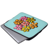 Hübsche Blume farbenfrohe Girls Laptopschutzhülle (Vorne Knopf)