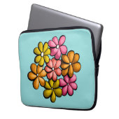 Hübsche Blume farbenfrohe Girls Laptopschutzhülle (Vorderseite Links)