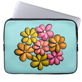 Hübsche Blume farbenfrohe Girls Laptopschutzhülle