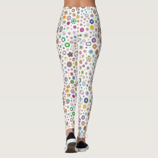 Hübsche Blume - farbige Leggings (Rückseite)