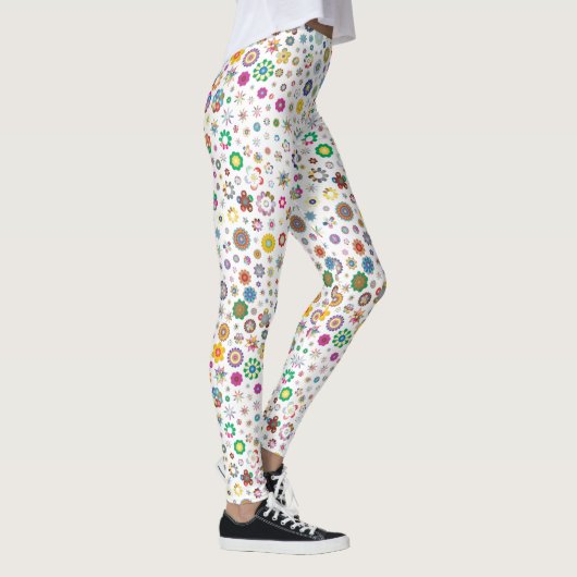 Hübsche Blume - farbige Leggings (Rechts)