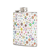 Hübsche Blume - farbiger Kolben Flachmann (Links)