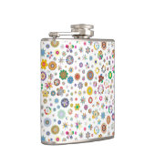 Hübsche Blume - farbiger Kolben Flachmann (Rechts)