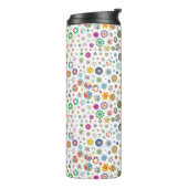 Hübsche Blume - farbiger Wärmespeicher Thermosbecher (Nach links gedreht)