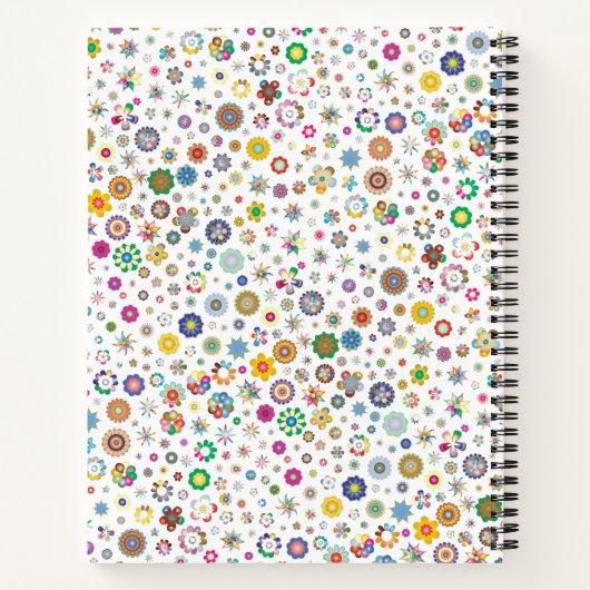 Hübsche Blume - farbiges SpiralNotebook Notizblock (Rückseite)