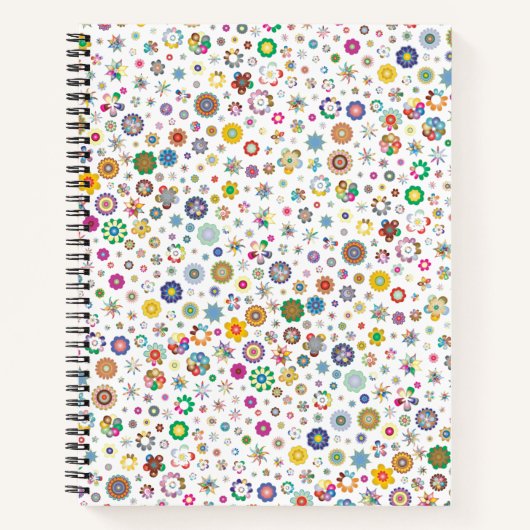 Hübsche Blume - farbiges SpiralNotebook Notizblock (Vorderseite)