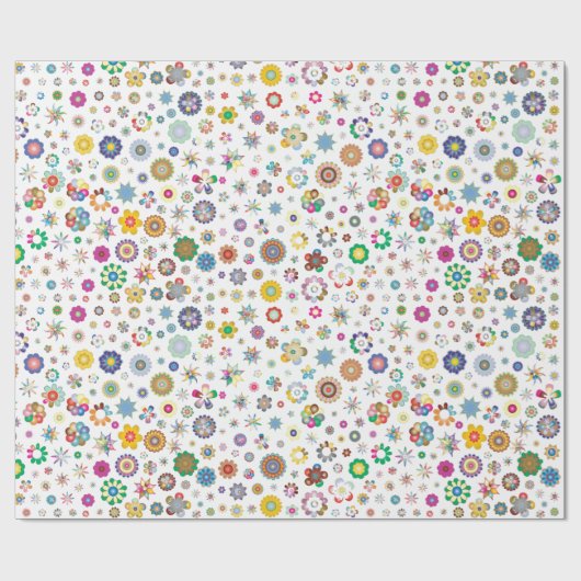 Hübsche Blume - farbiges Verpackungspapier Geschenkpapier (Flach)