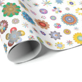 Hübsche Blume - farbiges Verpackungspapier Geschenkpapier (Rolleneckpunkt)