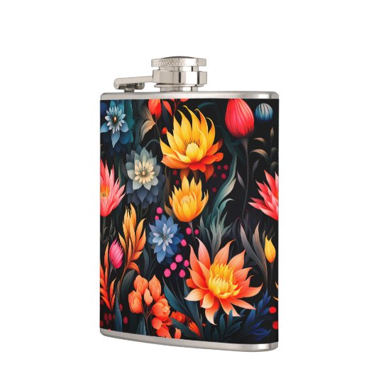 Hübsche Blume Flachmann (Links)