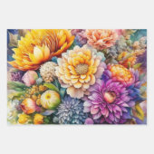 Hübsche Blume Flora und Fauna Kunst Geschenkpapier Set (Vorderseite 2)