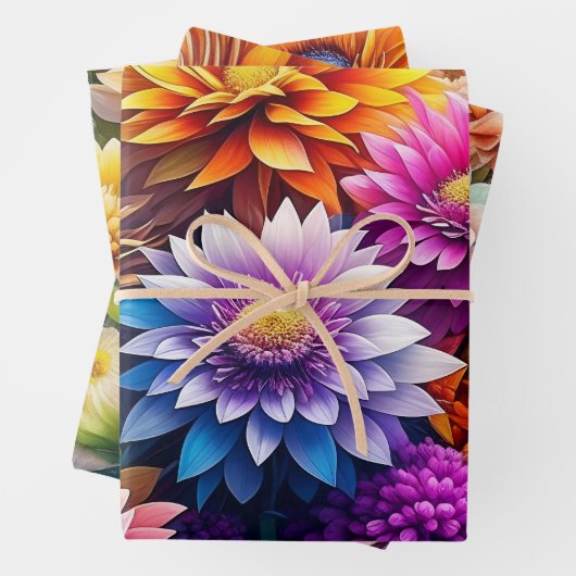 Hübsche Blume Flora und Fauna Kunst Geschenkpapier Set (Beispiel)