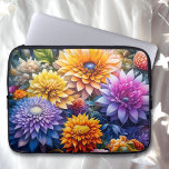 Hübsche Blume Flora und Fauna Kunst Laptopschutzhülle<br><div class="desc">Hübsche ai Art Aquarellfarbe Rosa,  lila und orange Blume.</div>