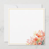 Hübsche Blume Florenz Rustikales Elegant Vielen Da Karte (Rückseite)