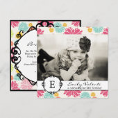 Hübsche Blume Foto Geburtstagspartei Einladung (Vorne/Hinten)