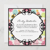 Hübsche Blume Foto Geburtstagspartei Einladung (Rückseite)