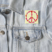 Hübsche Blume - Friedenszeichen Button (Beispiel)