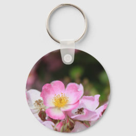 hübsche Blume für die wilde Rose Schlüsselanhänger