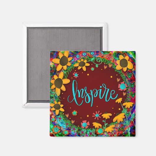 Hübsche Blume für Spaß und Spaß inspiriert Magnet (Vorderseite/Rückseite)