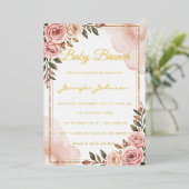 Hübsche Blume für Wasserfarben Kinderbrunch Folieneinladung (Stehend vorne)