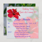 Hübsche Blume Geburtstagspartei Einladung (Vorne/Hinten)