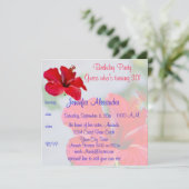 Hübsche Blume Geburtstagspartei Einladung (Stehend Vorderseite)