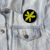 Hübsche Blume - Gelb in Schwarz Button (Beispiel)
