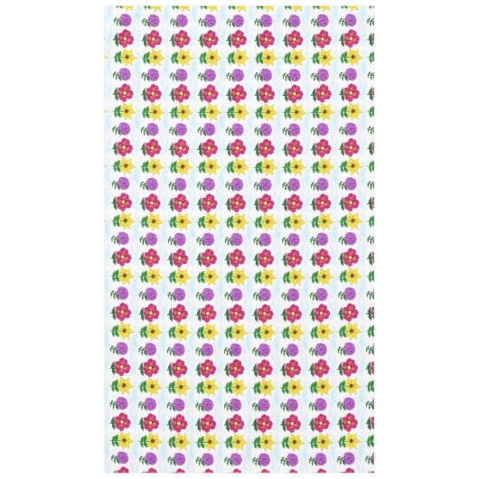 Hübsche Blume Gelb Lila rosa Tischdecke (Vorderseite)