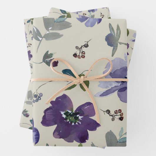 Hübsche Blume Geschenkpapier Set (Beispiel)