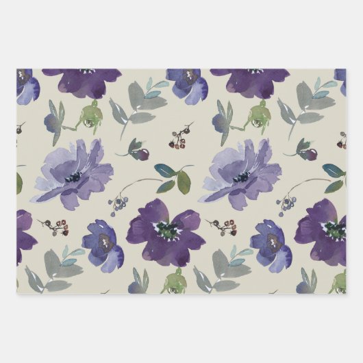 Hübsche Blume Geschenkpapier Set (Vorderseite)