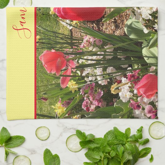 Hübsche Blume Geschirrtuch (Gefaltet)