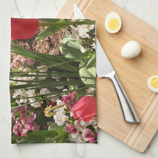 Hübsche Blume Geschirrtuch (Viertel Falte)