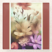 Hübsche Blume Glasuntersetzer (Vorderseite)