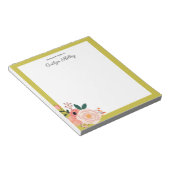 Hübsche Blume, Gold vom Schreibtisch aus Personali Notizblock (angewinkelt)