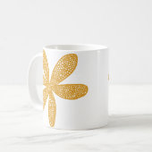 Hübsche Blume - Golden Brown Kaffeetasse (Vorderseite Links)