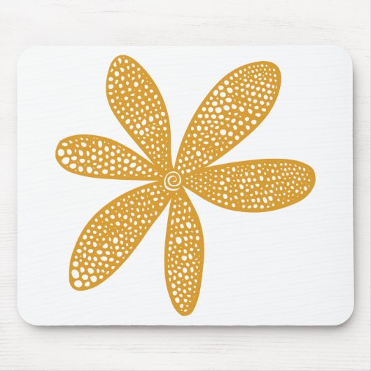 Hübsche Blume - Golden Brown Mousepad (Vorne)