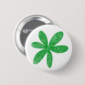 Hübsche Blume - Grasgrün auf Weiß Button (Vorne & Hinten)