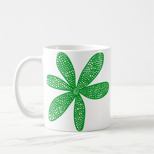 Hübsche Blume - Grasgrün Kaffeetasse (Links)