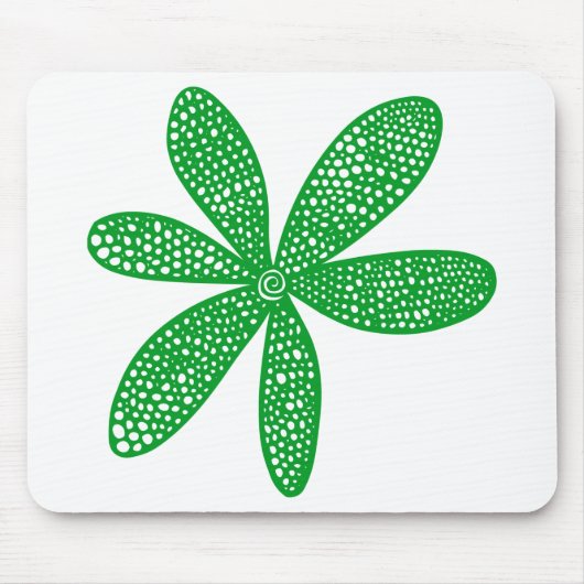 Hübsche Blume - Grasgrün Mousepad (Vorne)