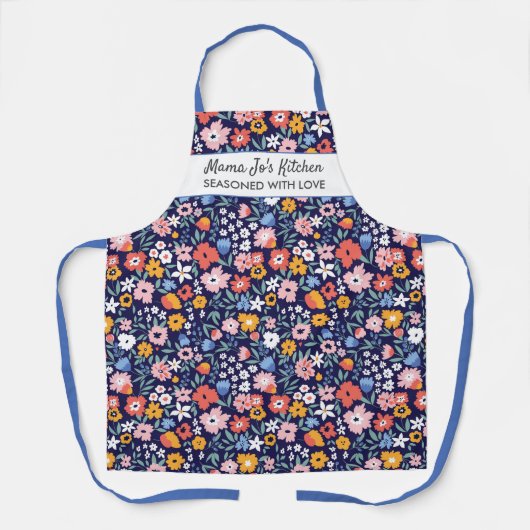 Hübsche Blume Großmutter-Mama Küchenarbeit Schürze (Vorderseite)