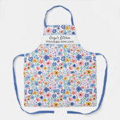 Hübsche Blume Großmutter-Mama Küchenarbeit Schürze (Vorderseite)
