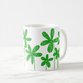 Hübsche Blume - Grün Kaffeetasse (VorderseiteRechts)