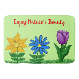 Hübsche Blume Grünbadematte Badematte