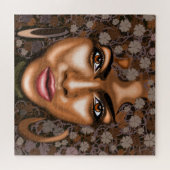 Hübsche Blume Hair Jigsaw Puzzle Malerei (Horizontal)