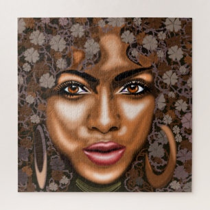 Hübsche Blume Hair Jigsaw Puzzle Malerei
