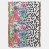 Hübsche Blume Handfarbe Leopard Decke (Vorderseite Vertikal)