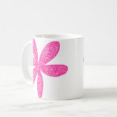Hübsche Blume - Heiß rosa Kaffeetasse (Vorderseite Links)