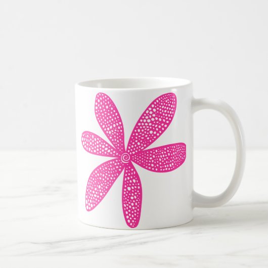 Hübsche Blume - Heiß rosa Kaffeetasse (Rechts)